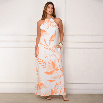 Vestido Sabrina – Longo com Amarração no Pescoço Estampados