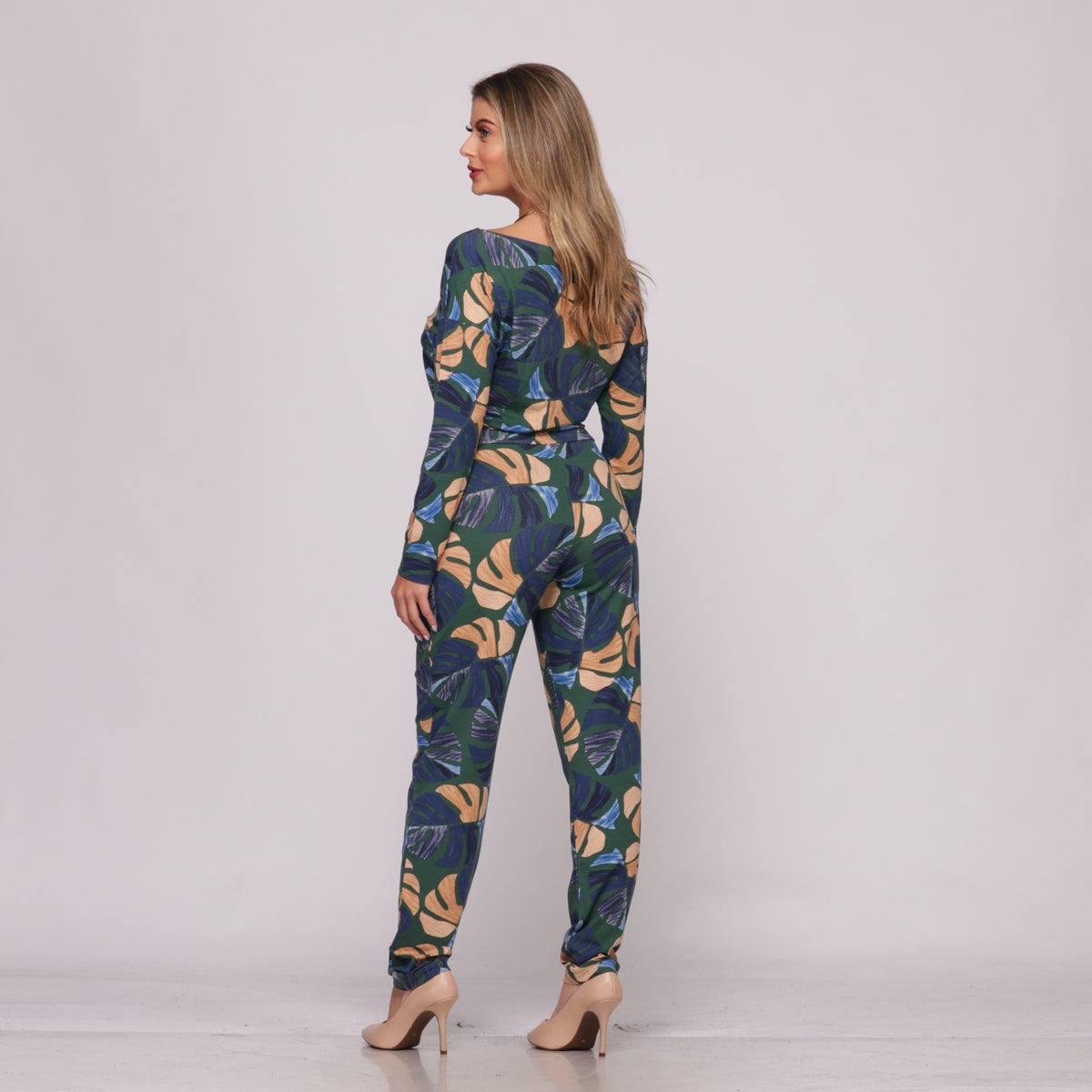 Macacão M/L Decote Canoa BBonnie Maitê  Estampados B'Bonnie
