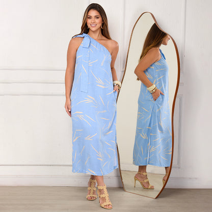 Vestido Midi Ombro Só BBonnie Leticia Estampados