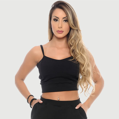 Cropped de Alça Fina Cós BBonnie Kiara Off White