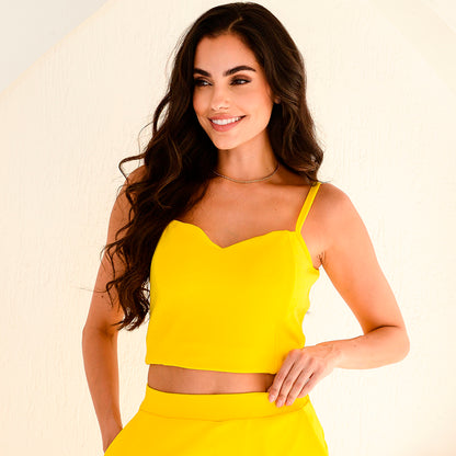 Cropped de Alça Fina Cós BBonnie Kiara Off White