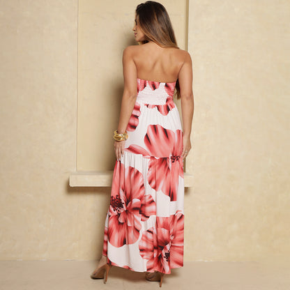 Vestido Longo Flor BBonnie Feminino Tomara que Caia Estampados