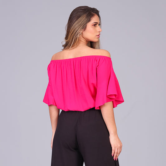 Cropped Ciganinha com Amarração na Frente BBonnie Amora Pink