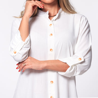 Vestido Chemise Botões M/C BBonnie Rebeca Marrom