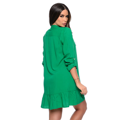 Vestido Chemise Botões M/C BBonnie Rebeca Marrom