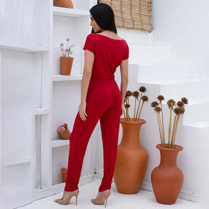 Macacão Longo M/C Decote Canoa  BBonnie Mel