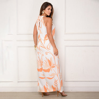 Vestido Sabrina – Longo com Amarração no Pescoço Estampados