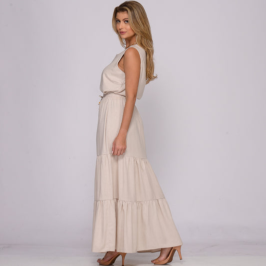 Saia Longa Viscose em Camadas BBonnie Luiza