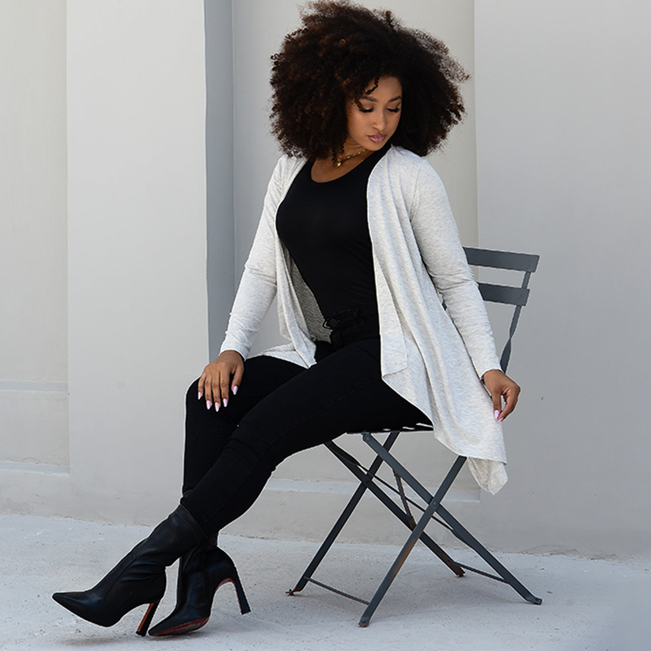 Cardigan Manga Longa BBonnie Isadora Mescla