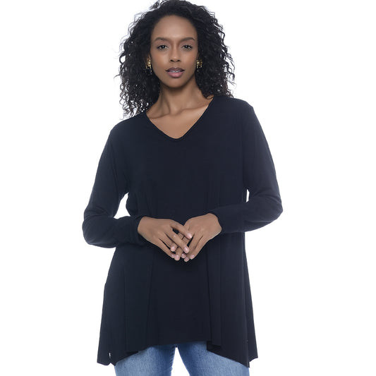Blusa M/L Assimétrica BBonnie Ludy Preto