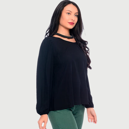 Blusa Bata Decote Redondo BBonnie Vânia