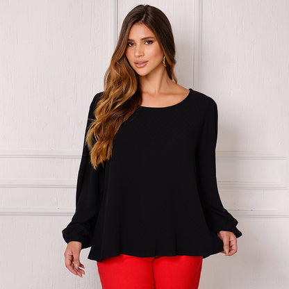 Blusa Bata Decote Redondo BBonnie Vânia B'Bonnie
