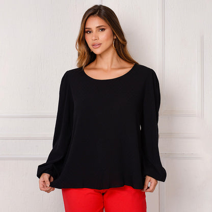 Blusa Bata Decote Redondo BBonnie Vânia B'Bonnie
