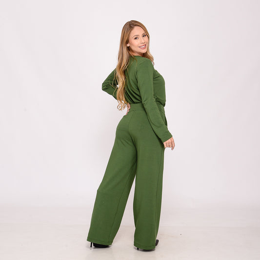 Conjunto Calça e Blusa de Moletinho BBonnie Milena Verde