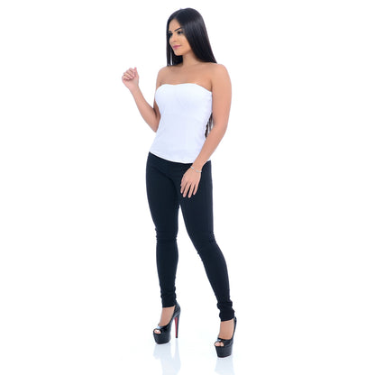 Blusa Tomara que Caia com Bojo BBonnie Cristal Branca