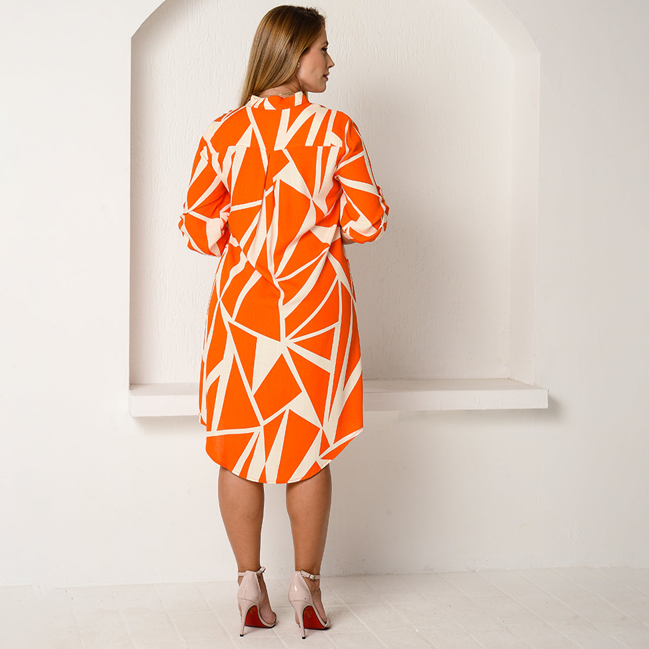 Vestido Chemise Botões M/C BBonnie Vitória Estampados