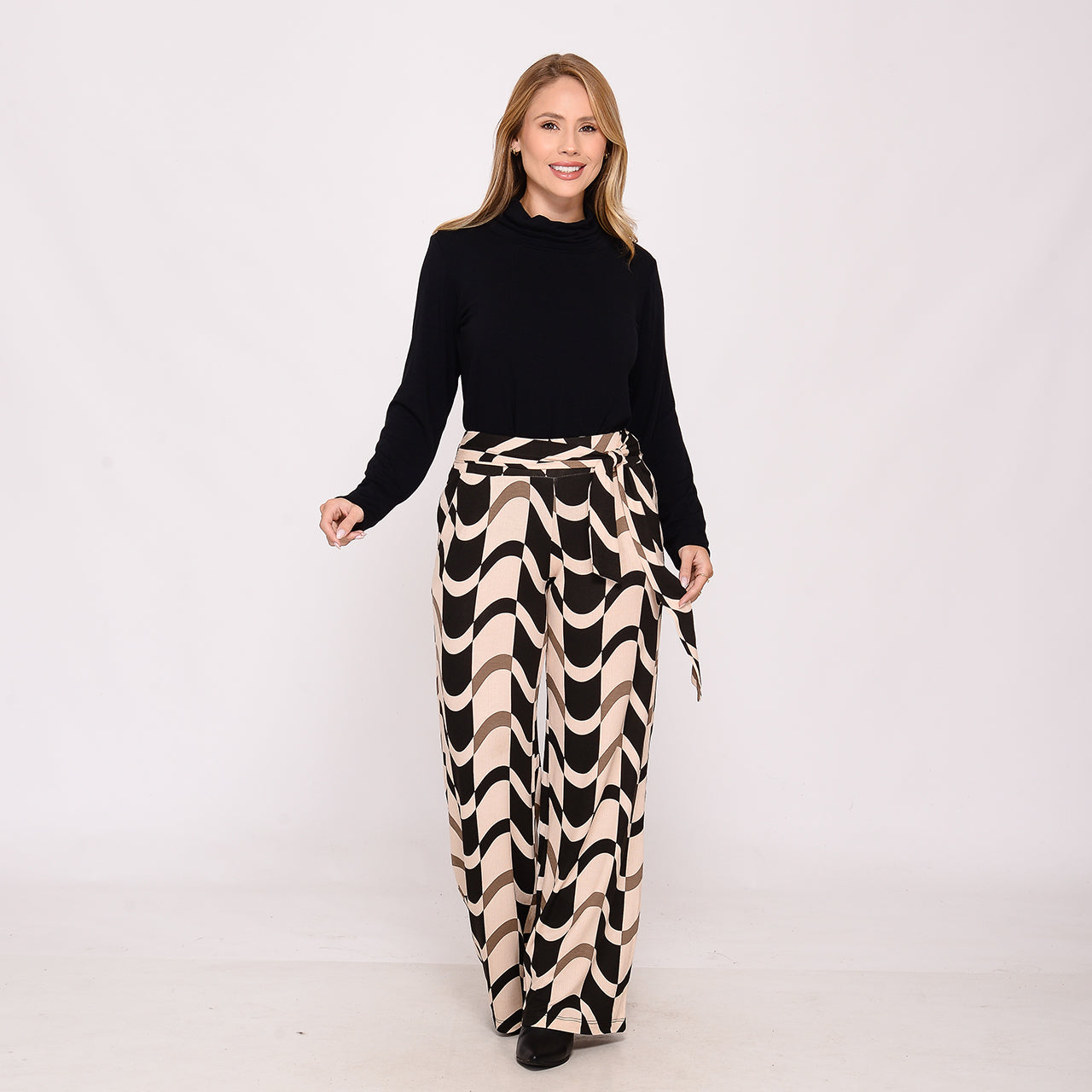 Calça Pantalona Cós Largo com Bolsos BBonnie Sheila
