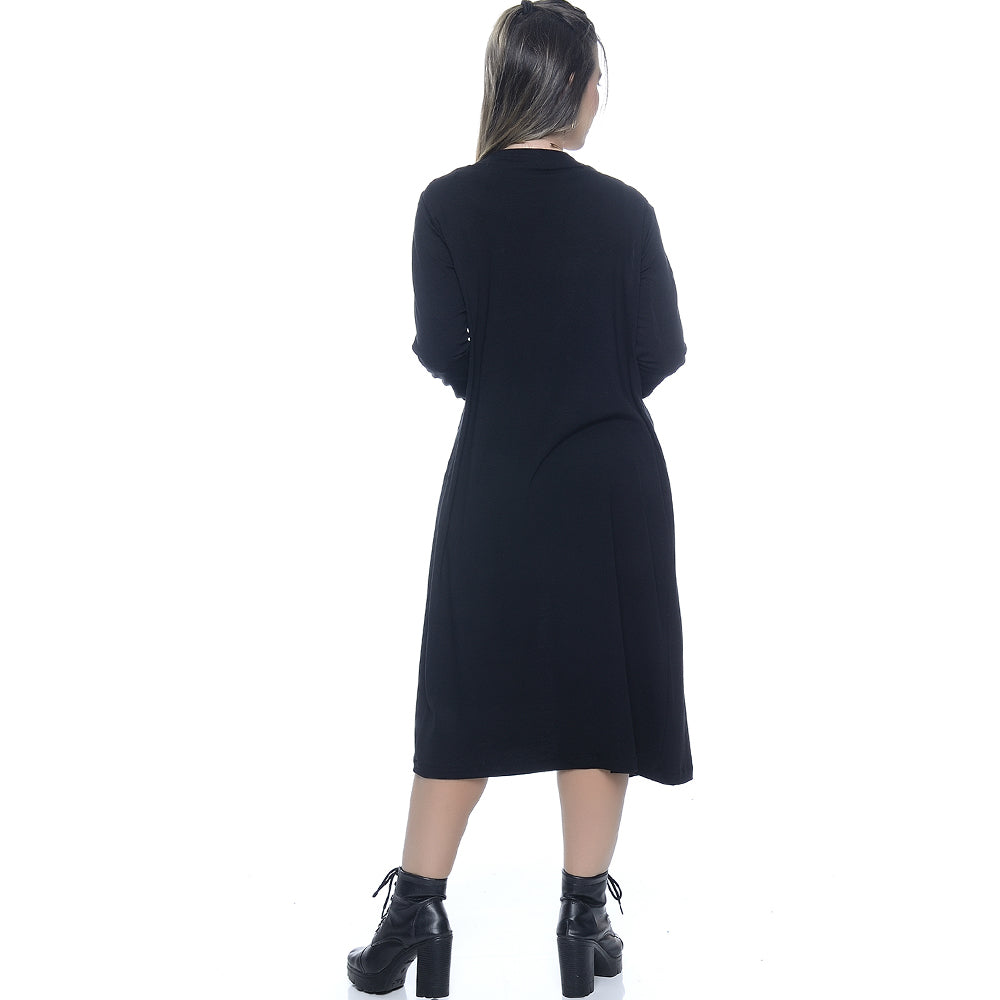 Cardigan Longo Feminino M/L BBonnie Kira Preto B'Bonnie