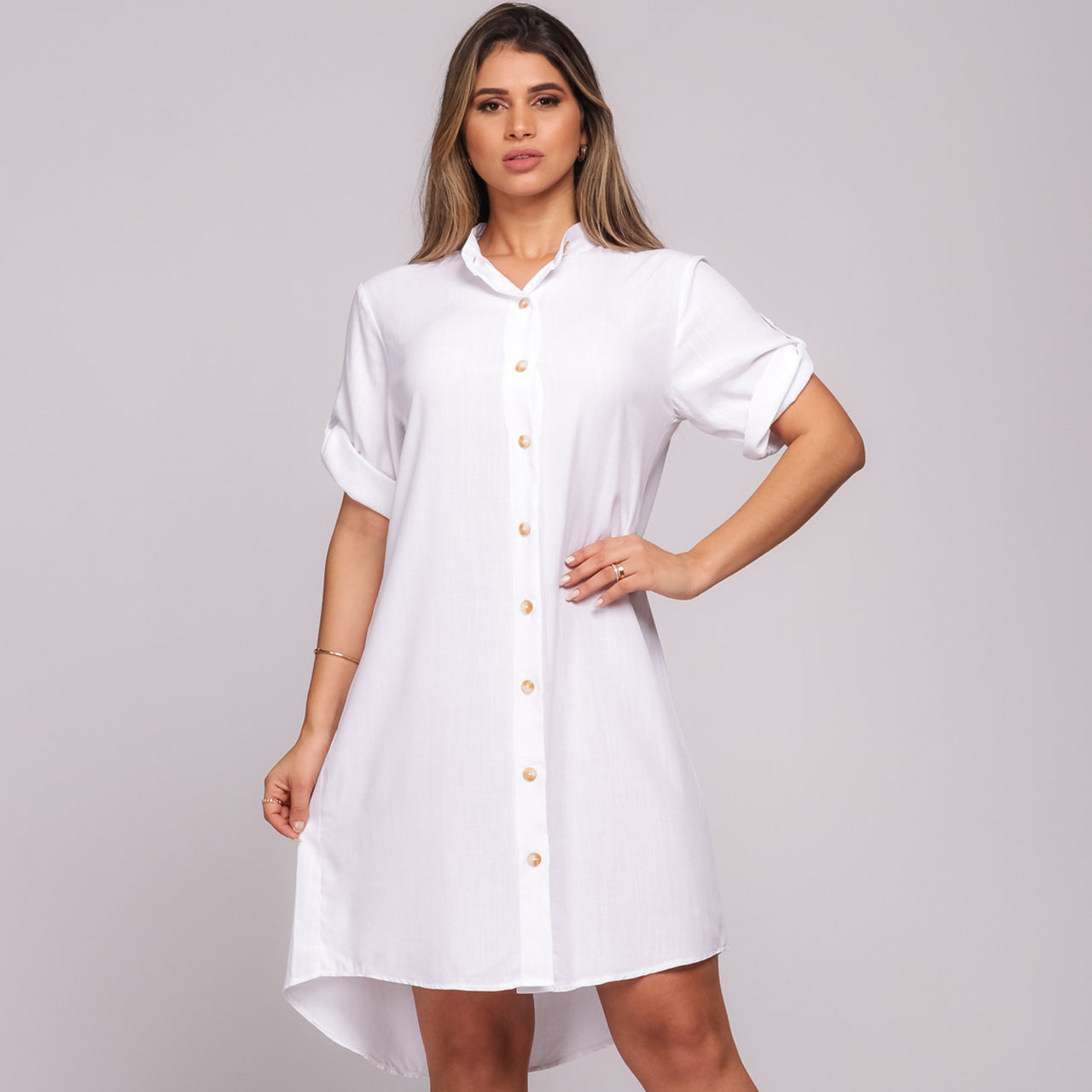 Vestido Chemise Botões M/C BBonnie Vitória