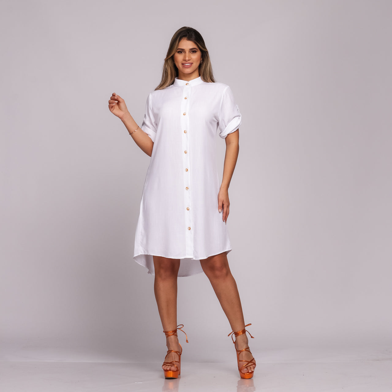 Vestido Chemise Botões M/C BBonnie Vitória