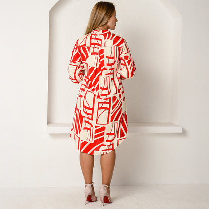Vestido Chemise Botões M/C BBonnie Vitória Estampados