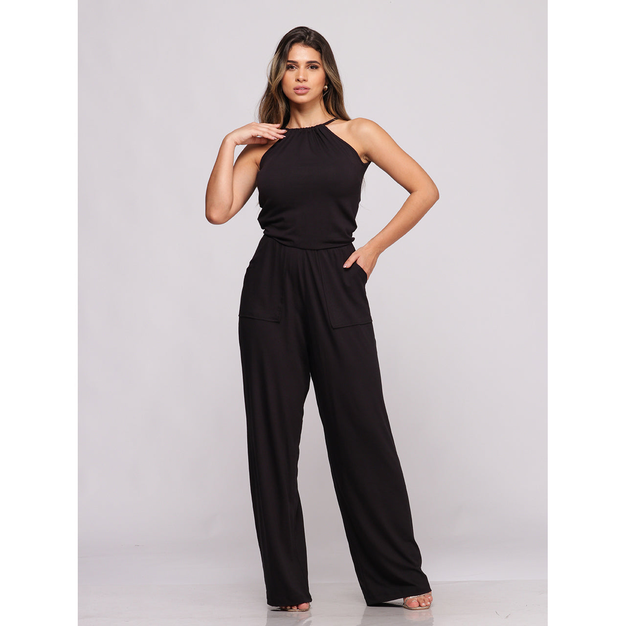 Macacão Pantalona Alças Finas BBonnie Larissa