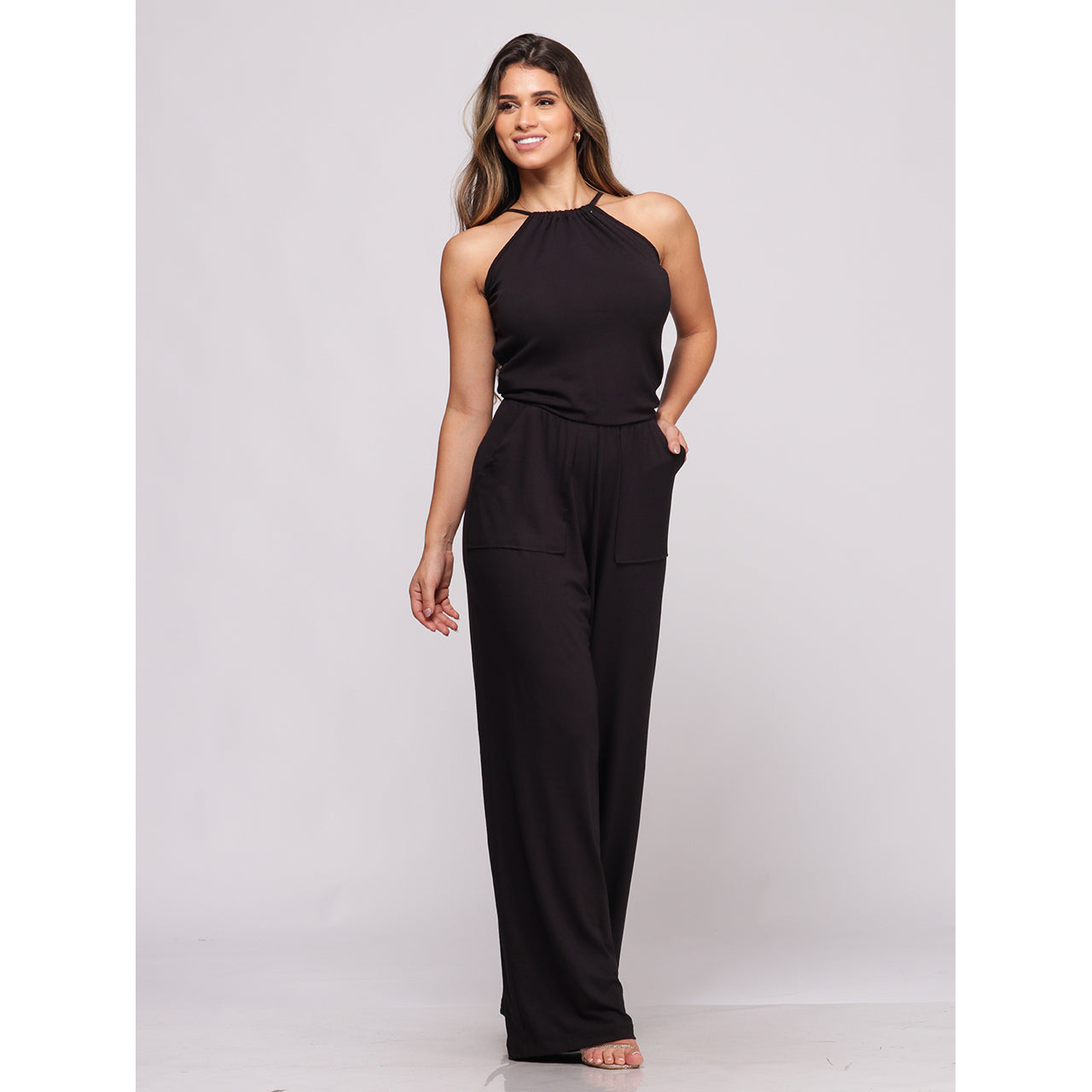 Macacão Pantalona Alças Finas BBonnie Larissa