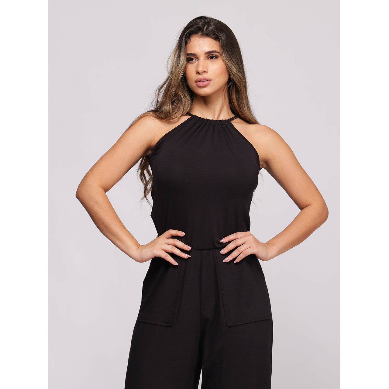 Macacão Pantalona Alças Finas BBonnie Larissa