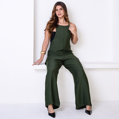 Jardineira de Viscose com Bolsos BBonnie Liz