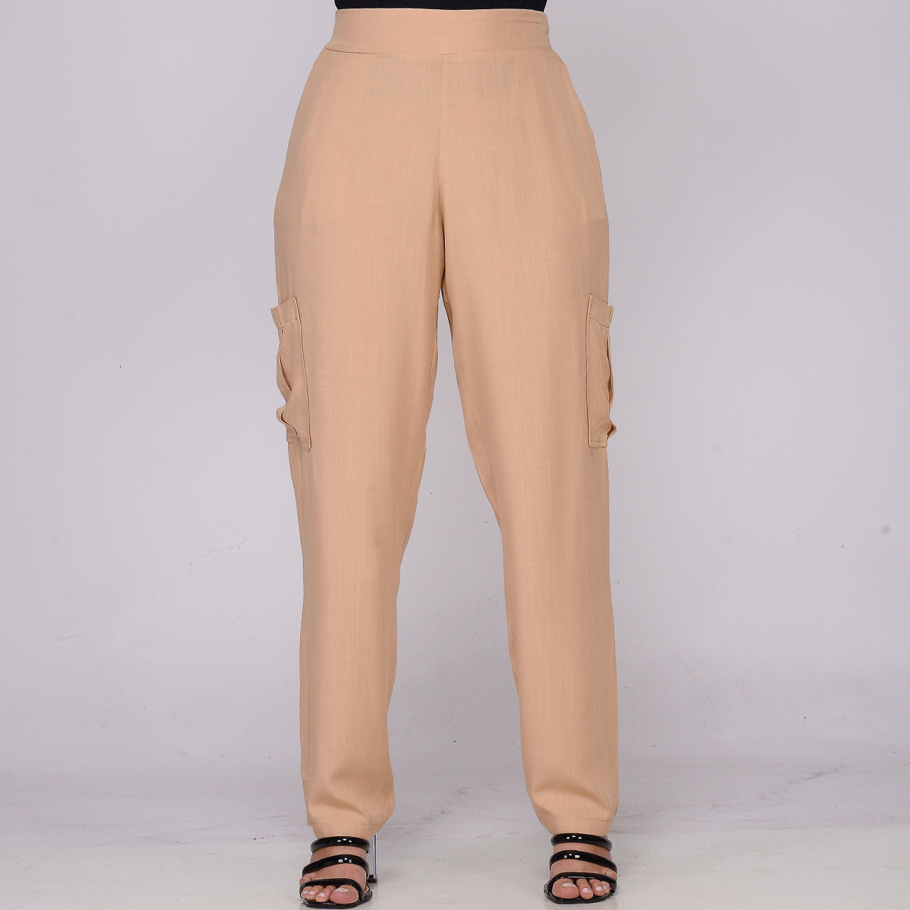 Calça Cargo de Viscose com Bolsos BBonnie Moana
