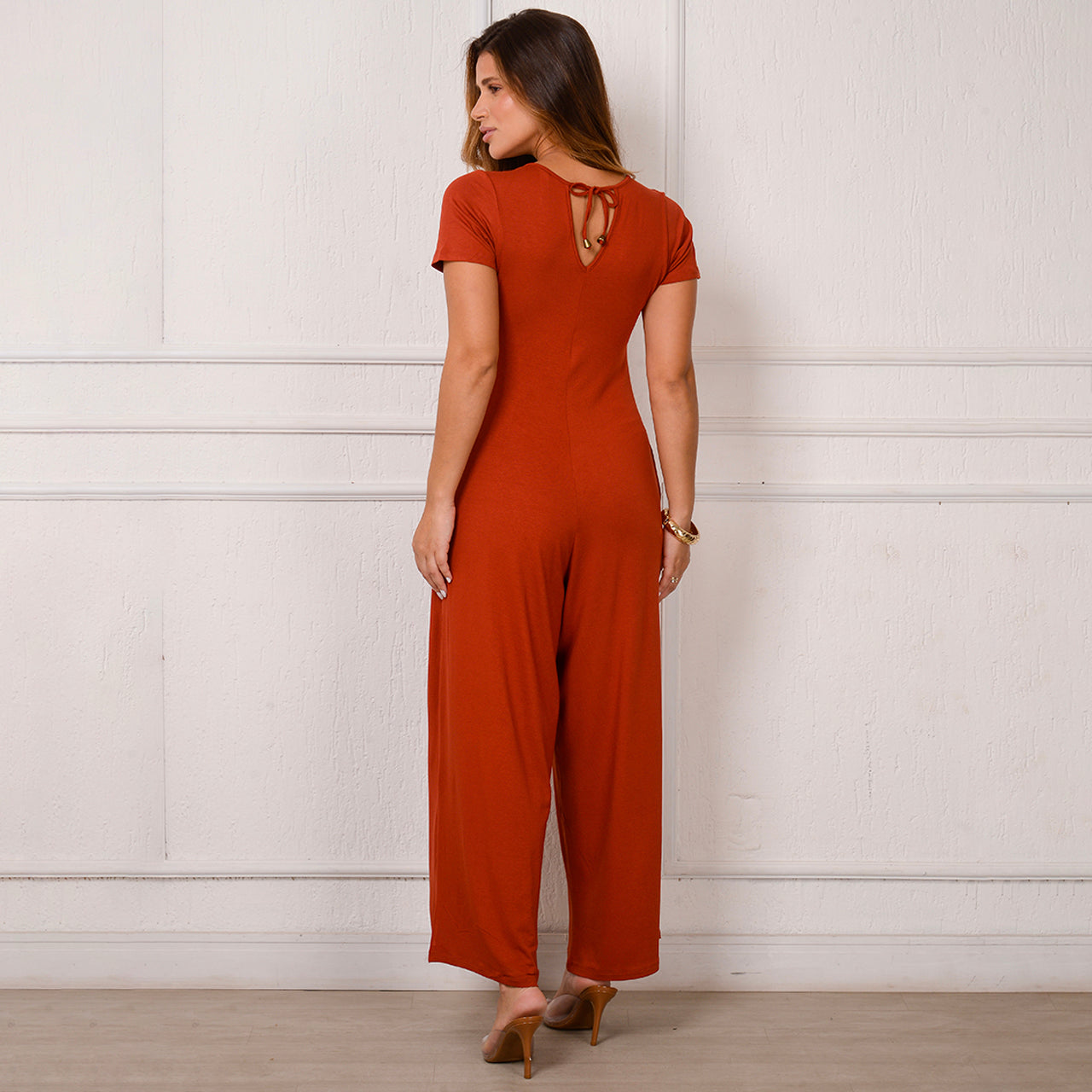 Macacão Pantalona M/C Bolsos BBonnie Esther