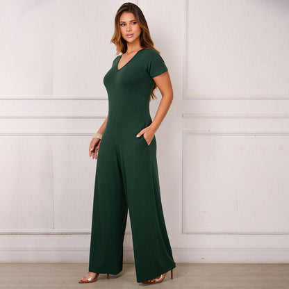 Macacão Pantalona M/C Bolsos BBonnie Esther