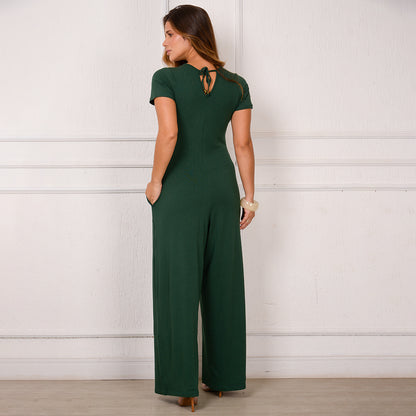 Macacão Pantalona M/C Bolsos BBonnie Esther