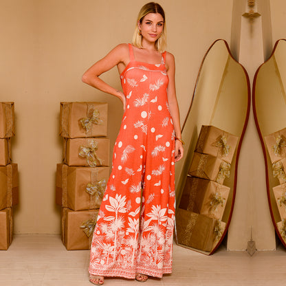 Macacão Pantalona Alça Fina BBonnie Noa Estampados