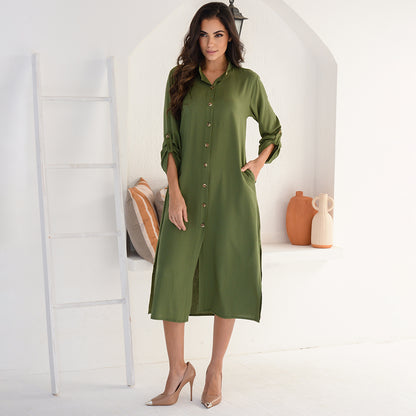 Vestido Chemise Botões M/L BBonnie Valentina Terra