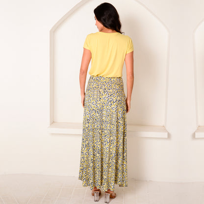 Saia Longa Assimétrica Com Bolsos BBonnie Úrsula