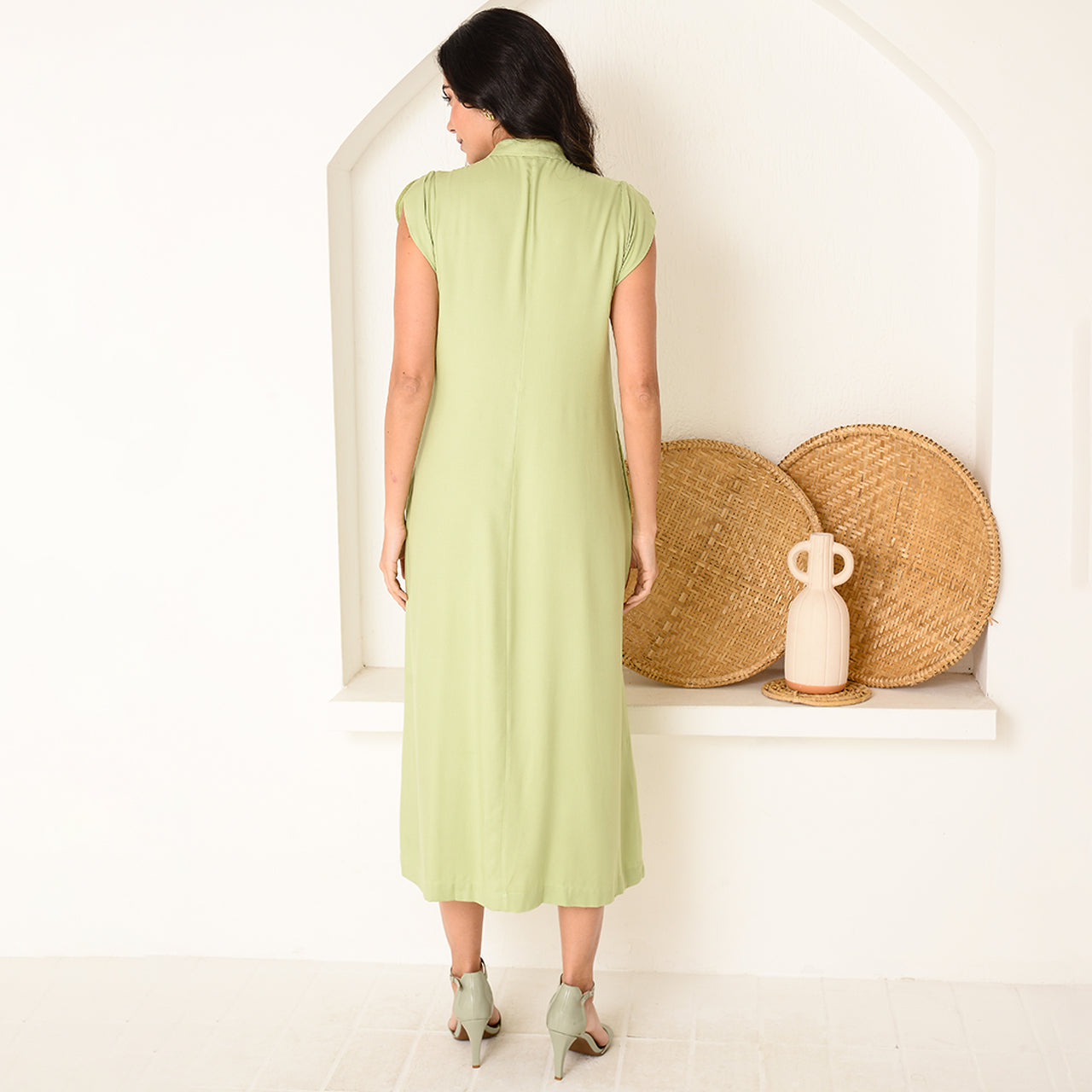 Vestido Chemise Midi Botões M/C  BBonnie Sienna B'Bonnie