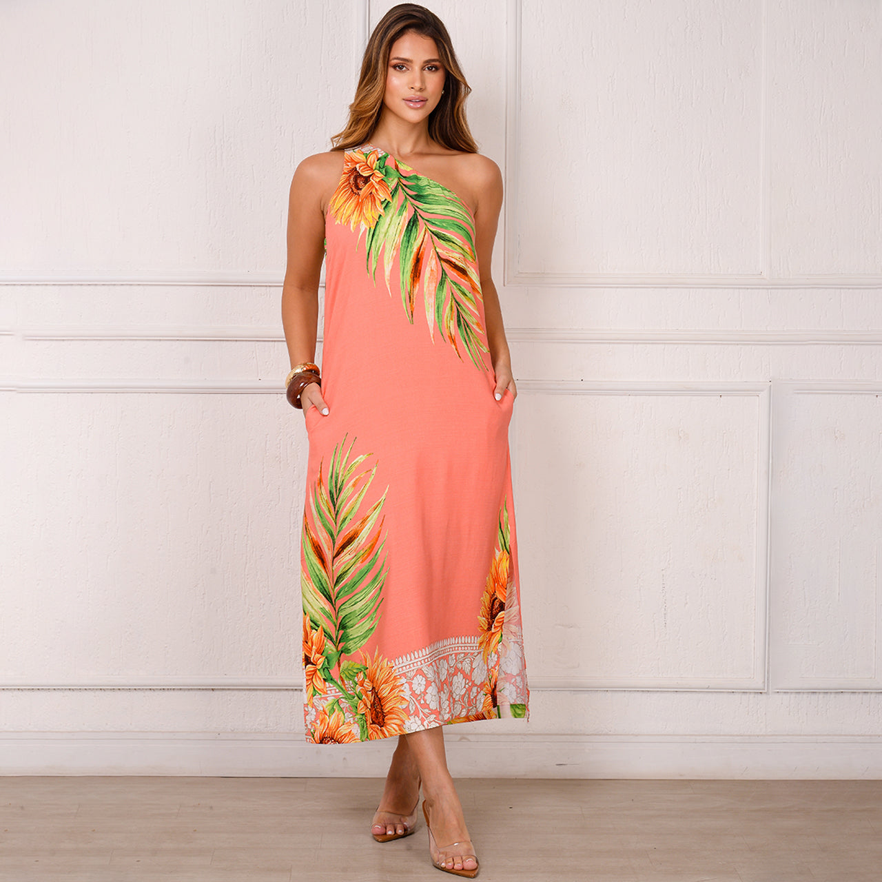 Vestido Midi Ombro Só BBonnie Leticia Estampados