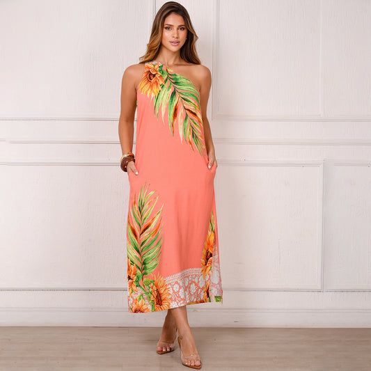 Vestido Midi Ombro Só BBonnie Leticia Estampados