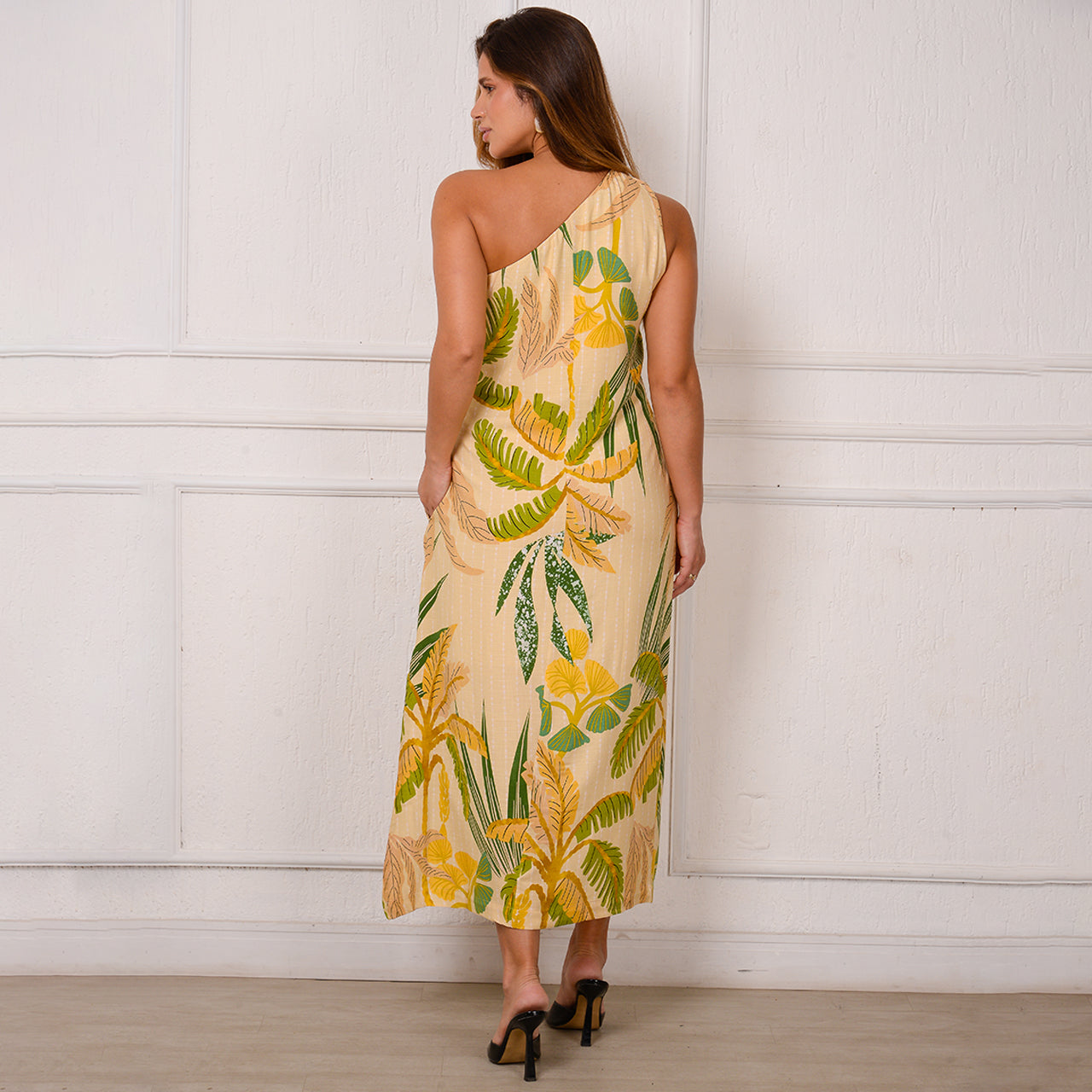 Vestido Midi Ombro Só BBonnie Leticia Estampados