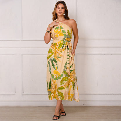 Vestido Midi Ombro Só BBonnie Leticia Estampados