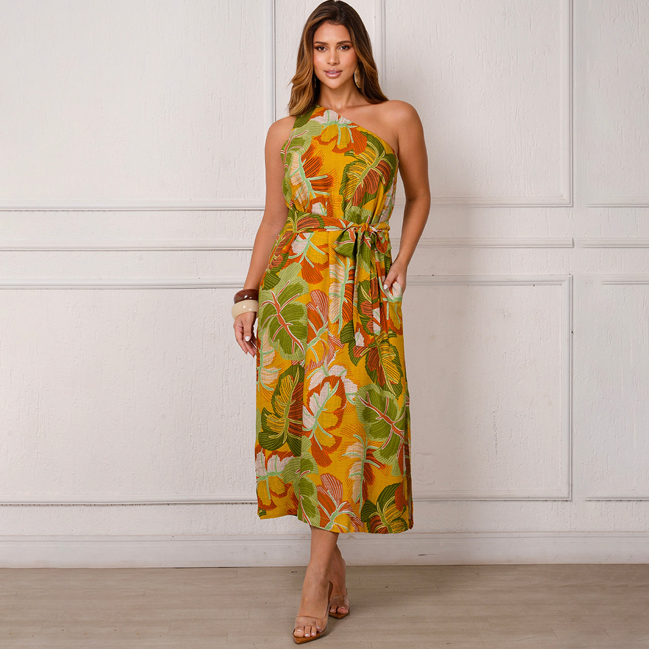 Vestido Midi Ombro Só BBonnie Leticia Estampados