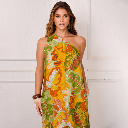 Vestido Midi Ombro Só BBonnie Leticia Estampados