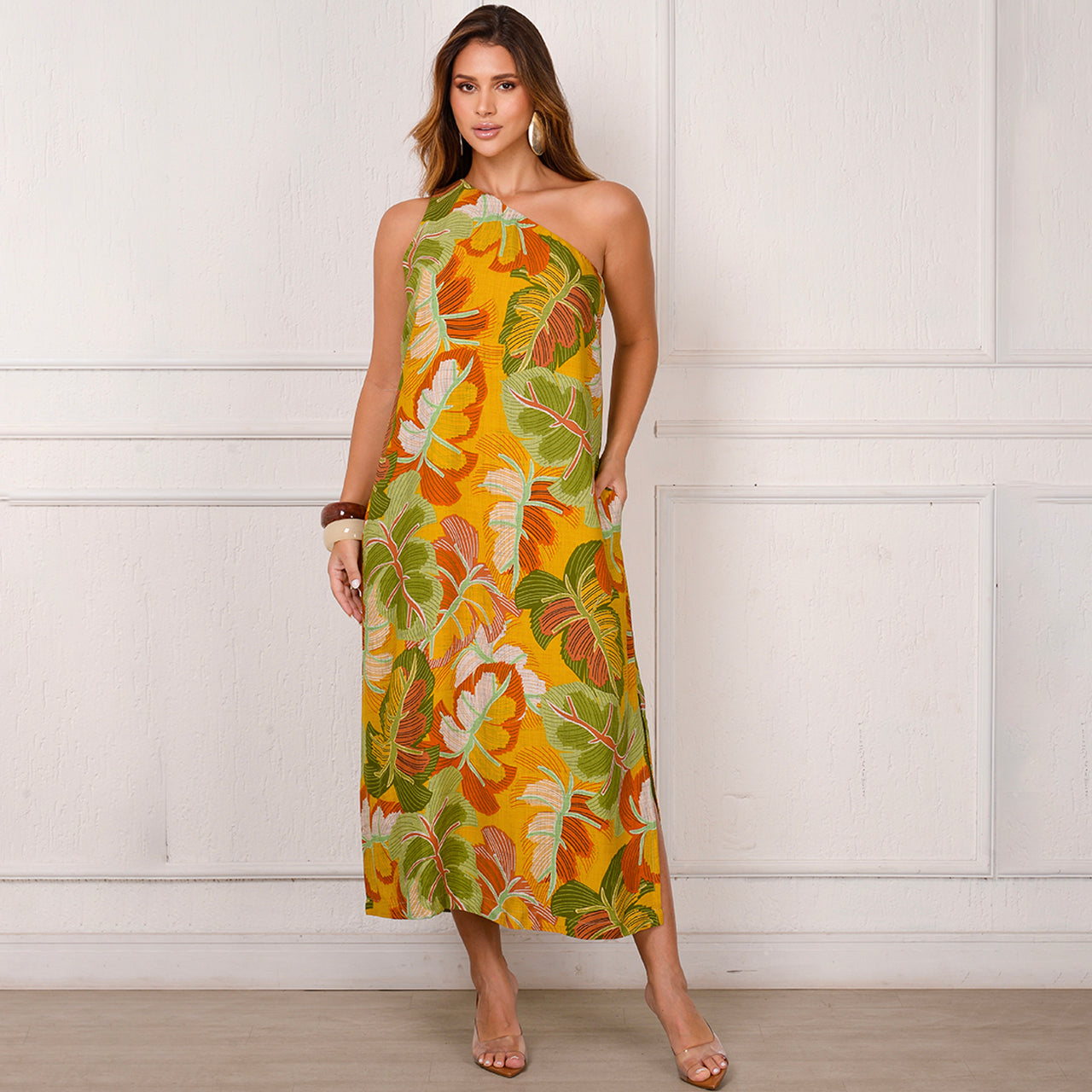 Vestido Midi Ombro Só BBonnie Leticia Estampados