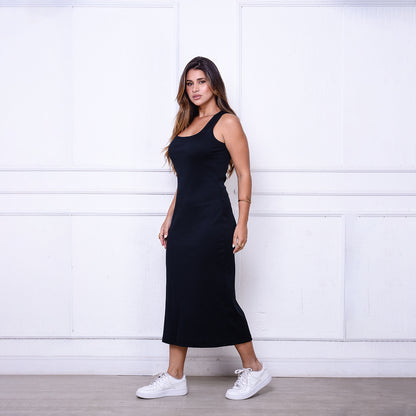 Vestido Joice BBonnie – Midi Canelado em Ribana