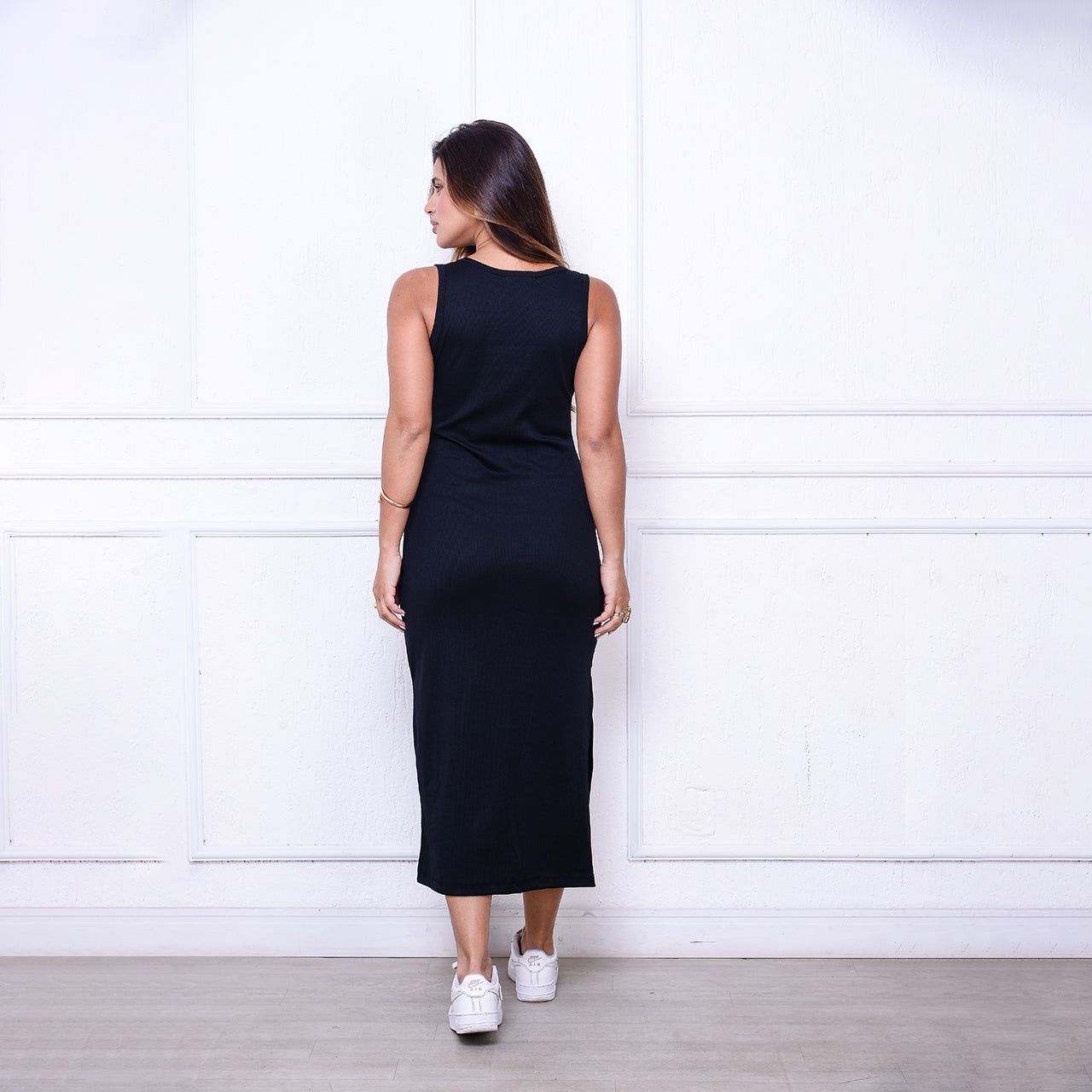 Vestido Joice BBonnie – Midi Canelado em Ribana