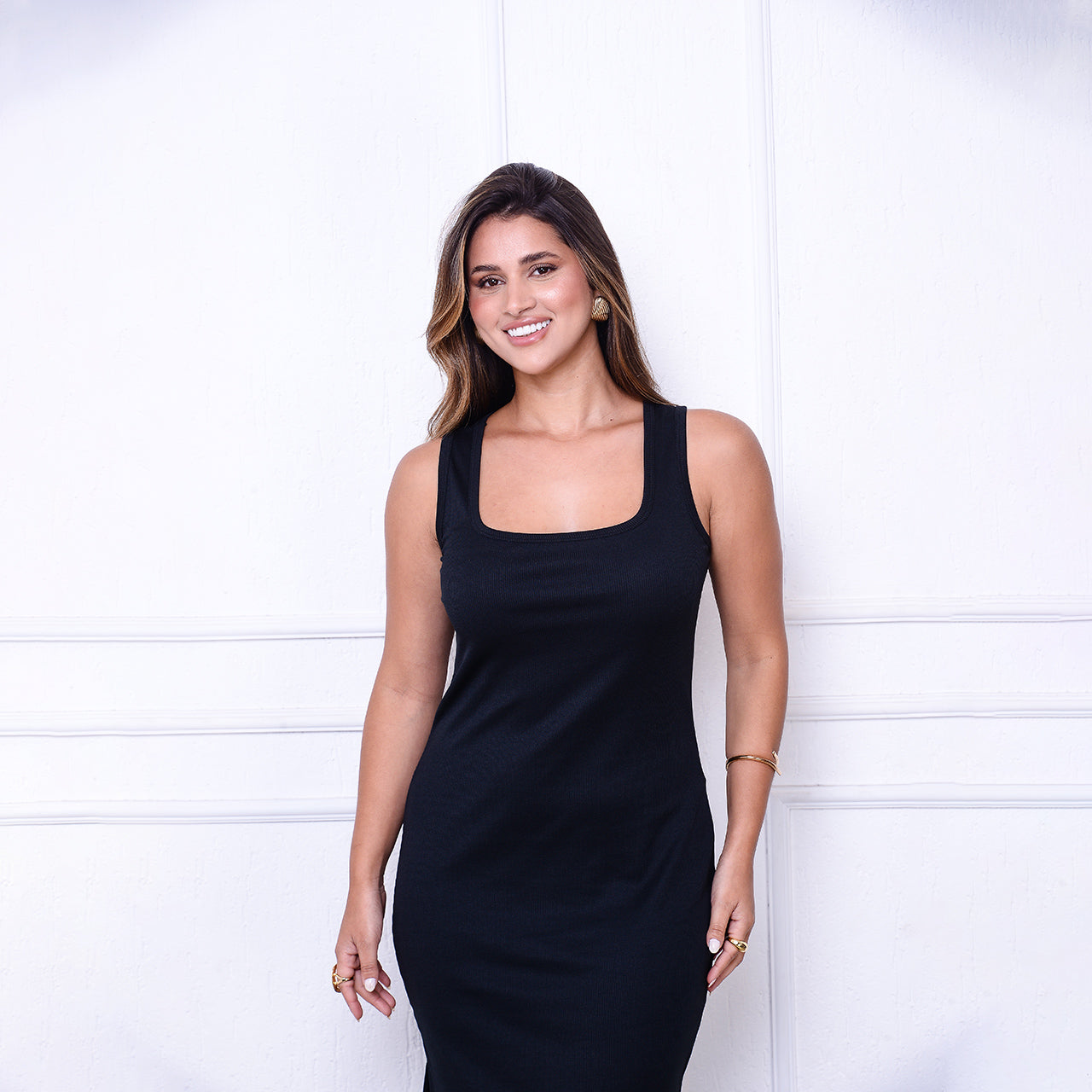 Vestido Joice BBonnie – Midi Canelado em Ribana