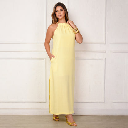 Vestido Sabrina – Longo com Amarração no Pescoço