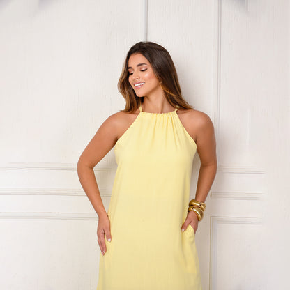 Vestido Sabrina – Longo com Amarração no Pescoço