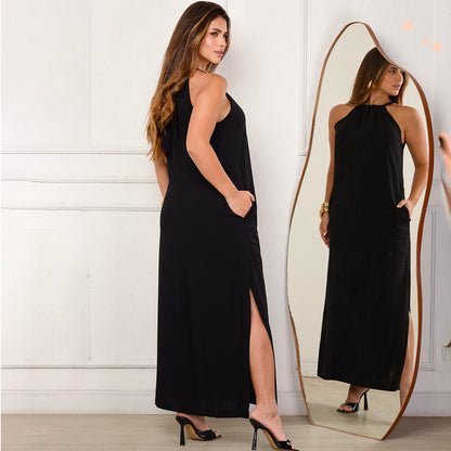 Vestido Sabrina – Longo com Amarração no Pescoço